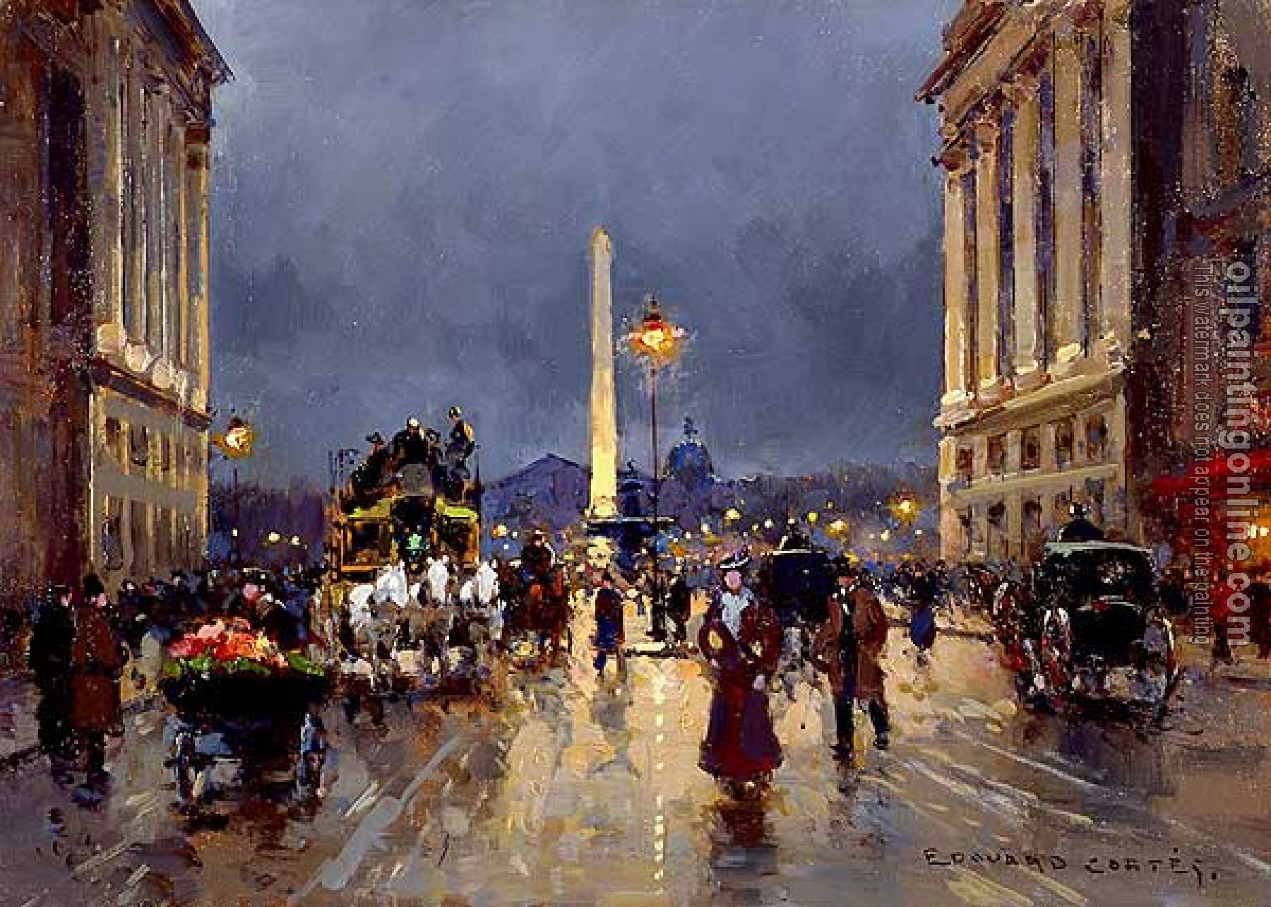 Edouard Cortes - Rue Royale, Concorde Evening